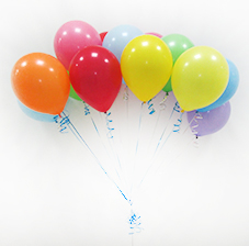 Связка из гелиевых воздушных шаров 7 шт 12 дюймов (30см) любого цвета